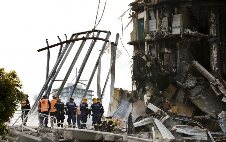 Building damage caused by the Christchurch earthquake. Photo: Jo Johnston.