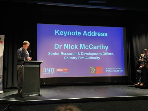 Dr Nick McCarthy presenting