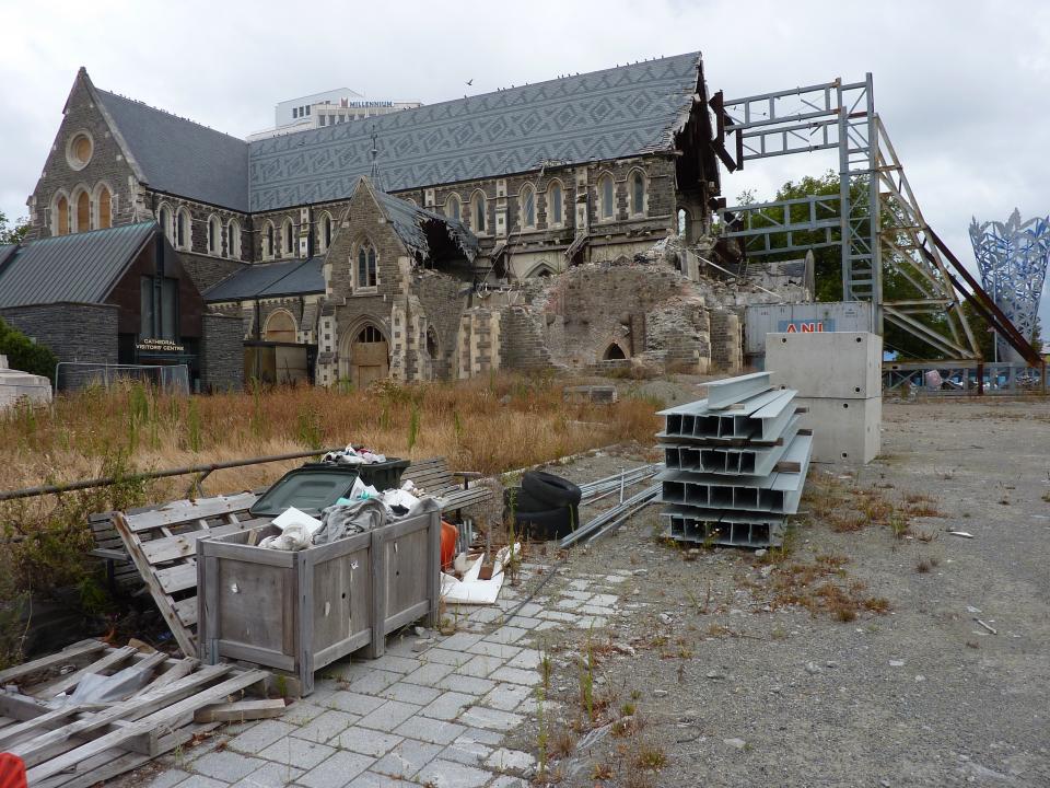 Damage to heritage building from Christchurch earthquake.