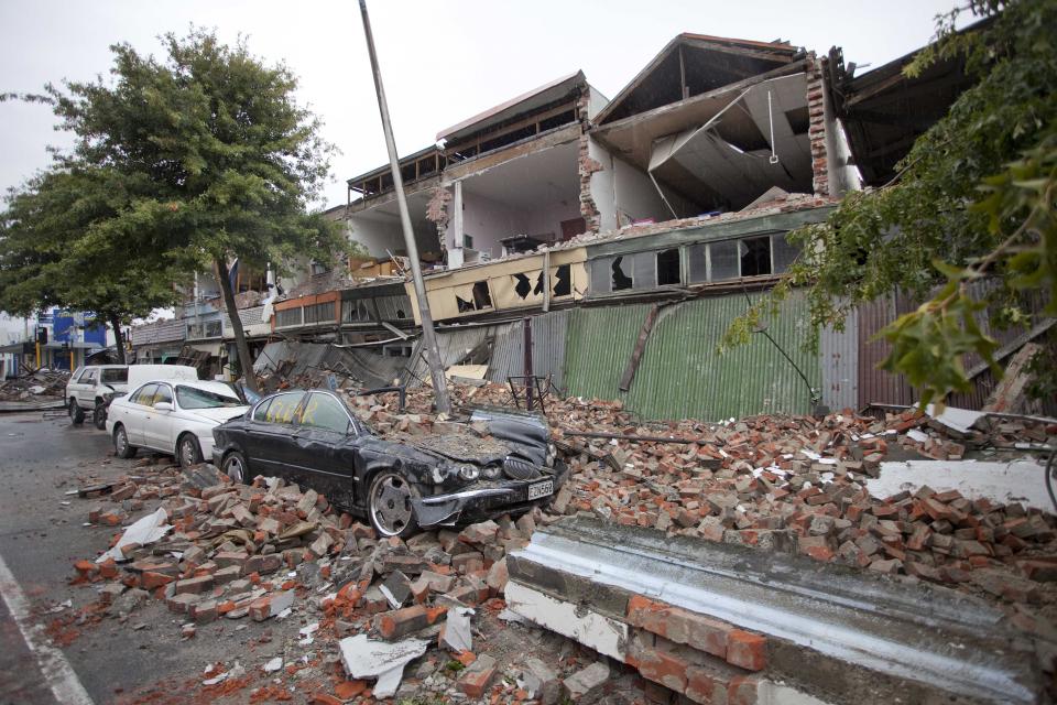 Buildings destroyed in earthquake. Photo: John McCombe, Fire and Emergency New Zealand