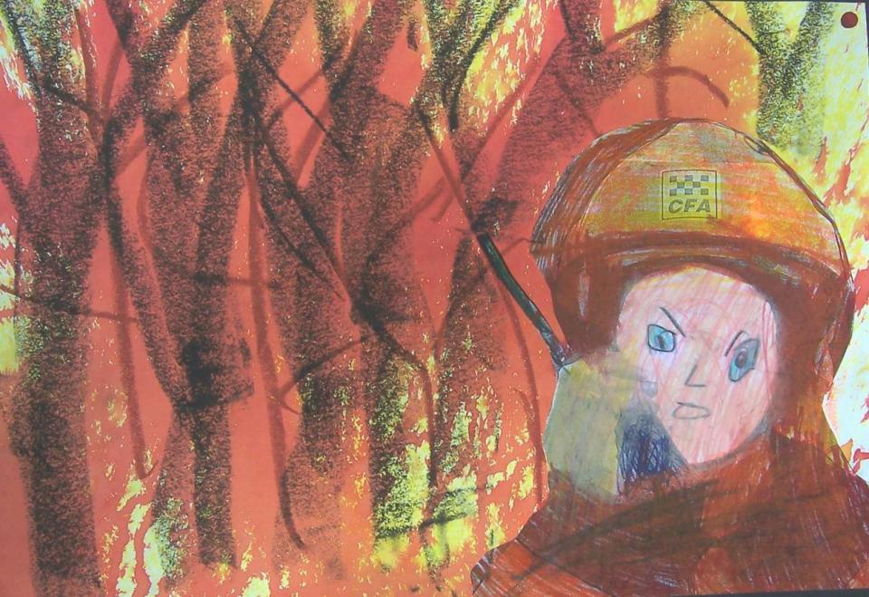 Children's artwork courtesy of 'Fire and Drought: Through the eyes of a child', Anglicare Victoria, Hume region.