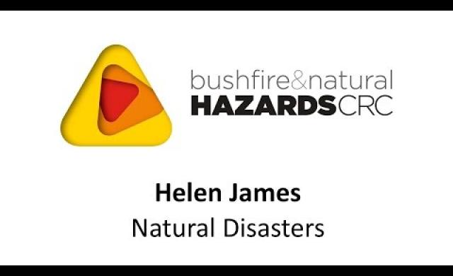 Dr Helen James ANU - natural disasters